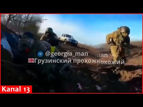 Georgian fighters fell under severe Russian fire - the moment of battle
