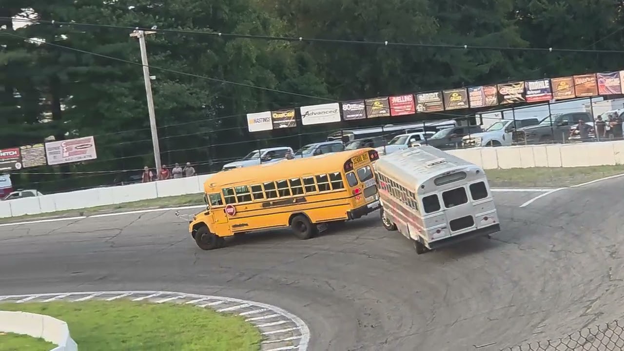 Hudson Speedway School Bus Race