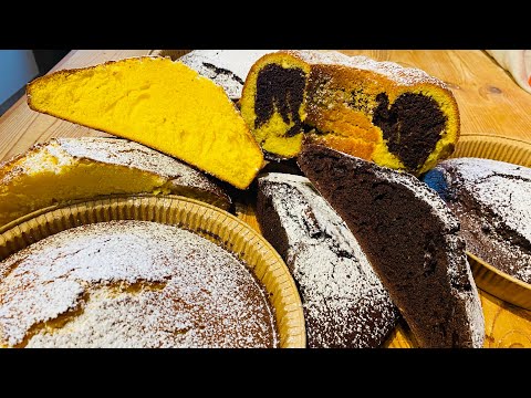 Torta al latte caldo, gialla,nera o marmo. Morbidissima e velocissima da fare