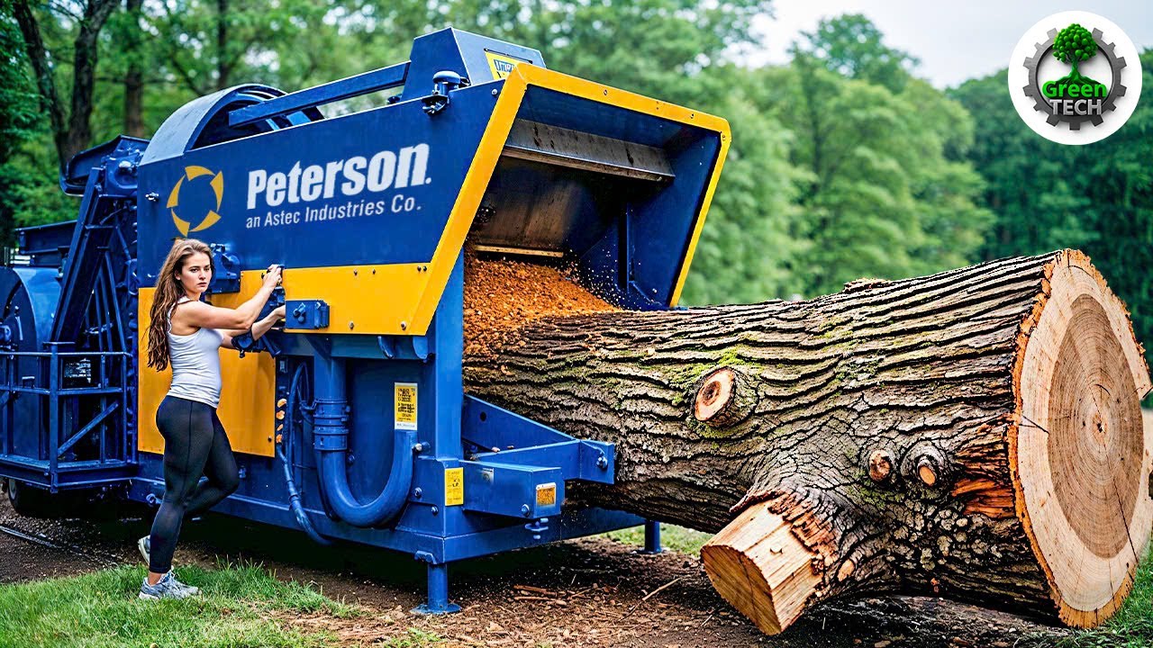 Dangerous Fastest Monster Wood Chipper In Acition | Incredible Tree Shredder Working #12