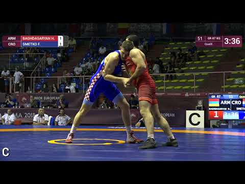 Qual. GR - 87 kg: H. BAGHDASARYAN (ARM) v. F. SMETKO (CRO)