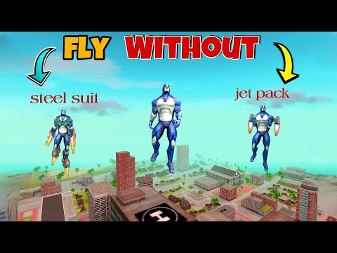 Rope hero fly without jet pack | new update | rope hero vice town | black spider 2.0
