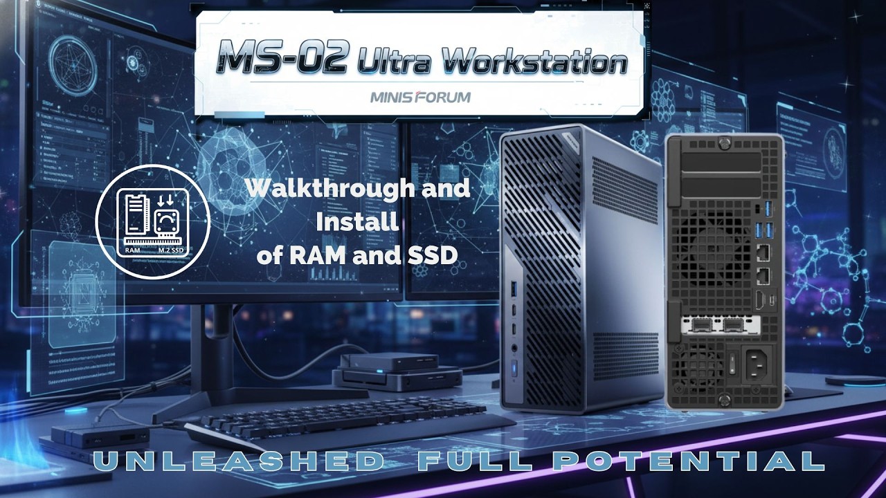 MINISFORUM MS-02 Ultra Workstation: Installation of RAM, SSD, Then BENCHMARKS #minisforum