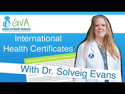 International Health Certificate by Georgia Veterinary Associates