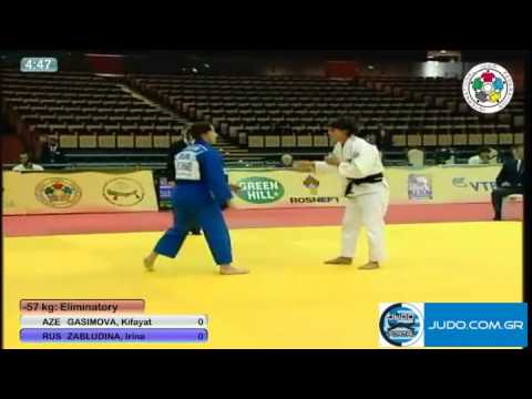 Judo Grand Prix Abu Dhabi 2011 -57kg GASIMOVA (AZE)-ZABLUDINA (RUS)