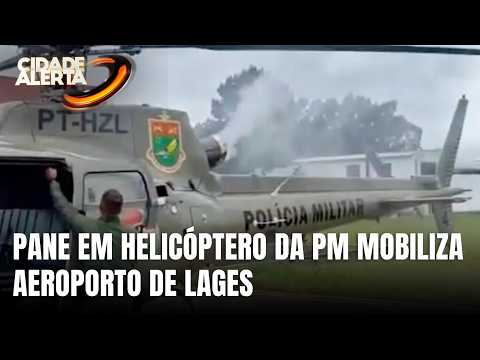 Helicóptero da PM faz pouso de emergência em Lages