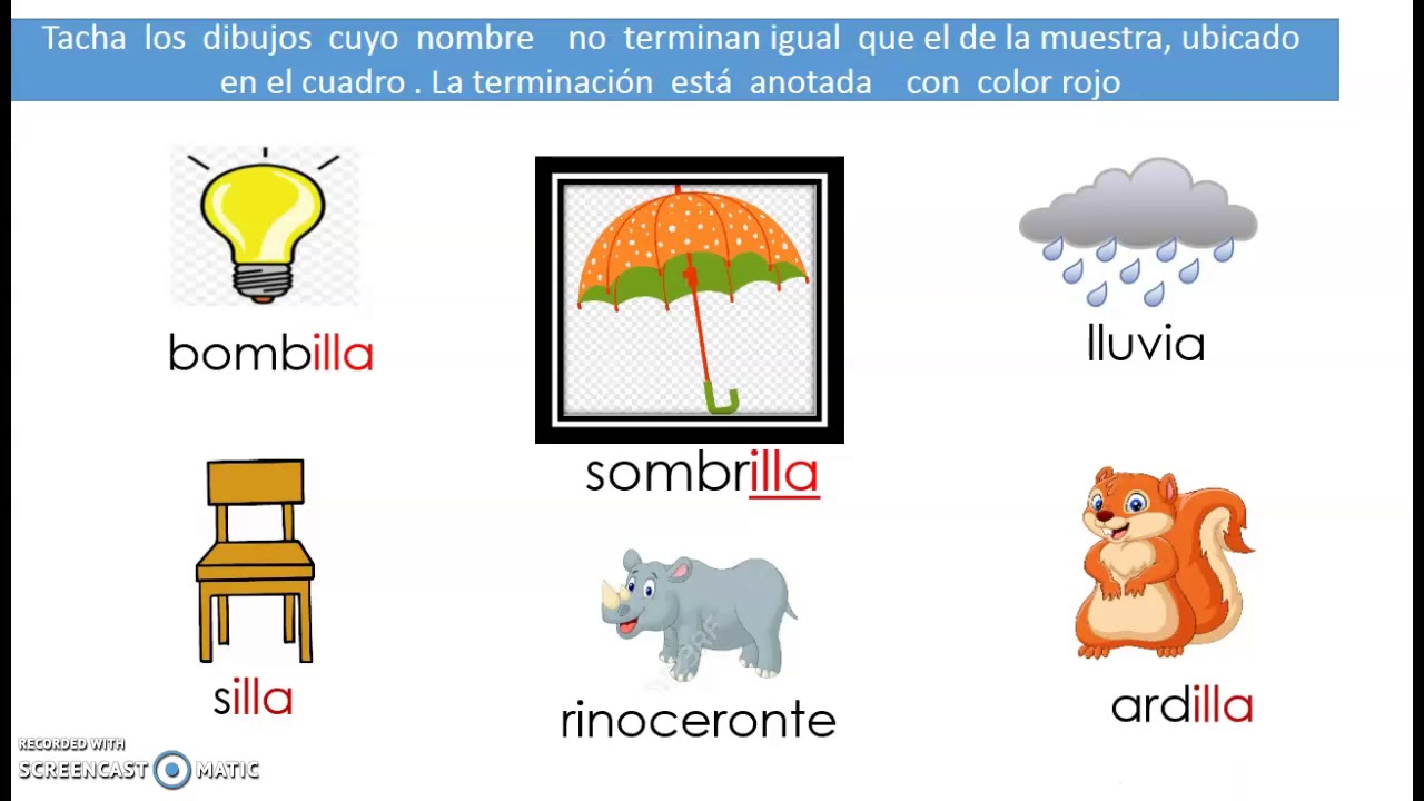 Palabras que riman.