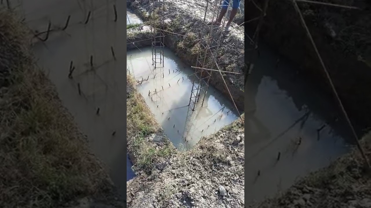 water logede in footing