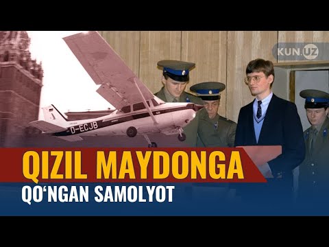 Qizil maydonga samolyot qo‘ndirgan nemis yigiti