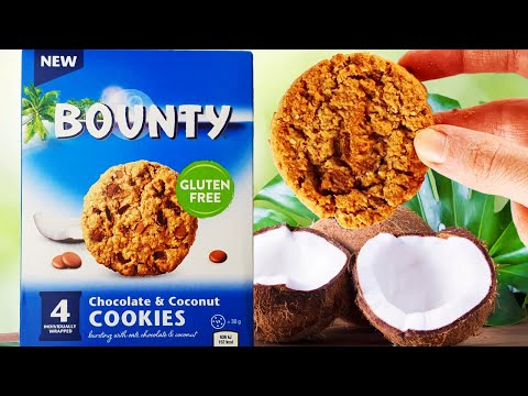 Bounty Chocolate Coconut COOKIES | 120g Multipack | Gluten Free | Premium Chocolate | ASMR Unboxing