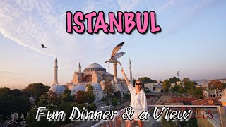 ROOFTOP RESTAURANT ISTANBUL, TURKEY. DINNER WITH A VIEW AND SHOW