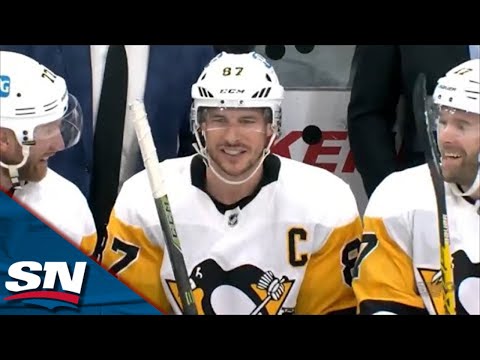 Sidney Crosby Drains Bank Shot Into Empty Net To Complete Hat Trick