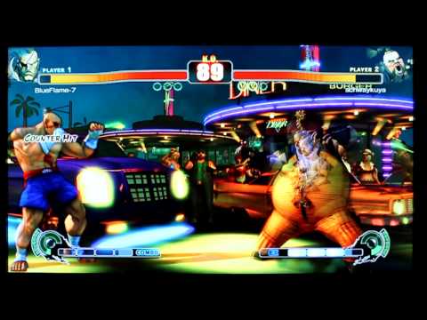 Street Fighter 4 online fight PSN Blueflame7 (Sa) Vs Schwaykuya (Ru)