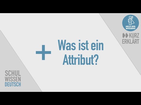 Attribute (Beifügungen) verstehen - Grammatik einfach erklärt - Schulwissen Deutsch
