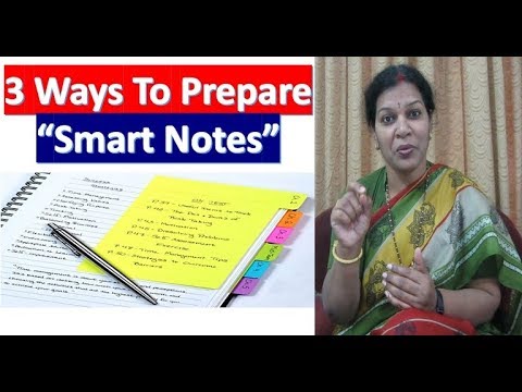 Smart Notes Preparation Strategy For Smart Students : In English