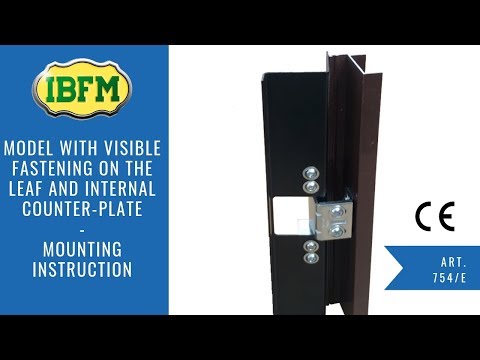 I.B.F.M.|Art.754/E|Concealed 3Dhinge w/exposed fixing plate&counter plate hidden inside the door