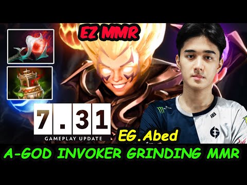 Abed Invoker 11K MMR Pro Skill - GRINDING MMR Dota 2 pro Gameplay 7.31