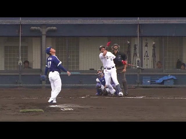 【ファーム】文句なしの一発!! バファローズ・マレーロの4号先制2ランHR!! 2018/9/17 Bs-D(ファーム)