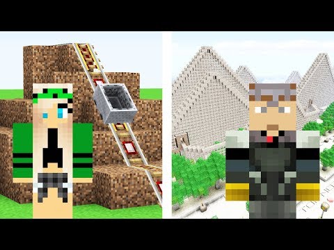 Minecraft NOOB Sister vs PRO Brother: ROLLERCOASTER CHALLENGE!