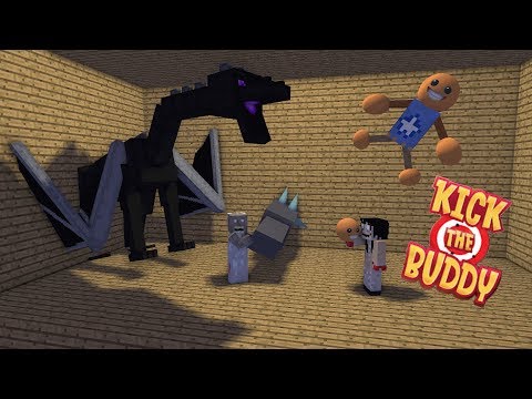 Monster School : KICK THE BUDDY CHALLENGE - Minecraft Animation