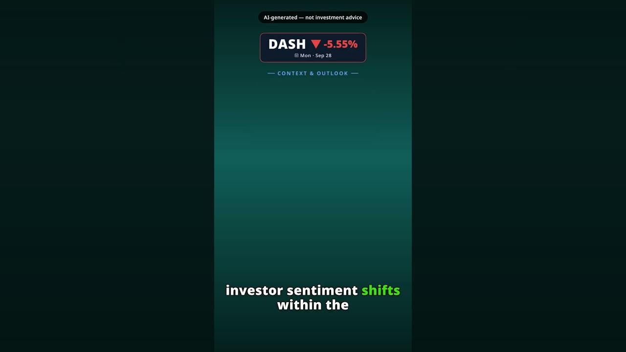 ¿Por qué desciende la acción de DoorDash hoy? DASH -5.55% (28 sep)