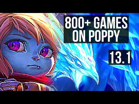 POPPY vs ANIVIA (MID) | 11/1/8, 3.0M mastery, 800+ games, Legendary | KR Diamond | 13.1