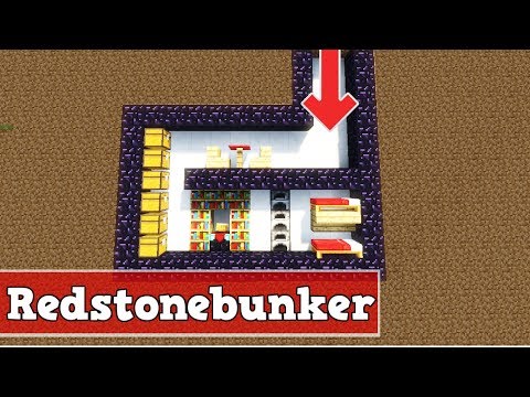 Wie baut man einen Redstonebunker in Minecraft | Minecraft Redstonebunker bauen deutsch