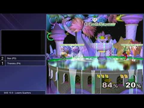 SSS 10.5 SSBM - Ses (Green Fox) vs. HoG | Tiramisu (Default Fox) - Melee LQF