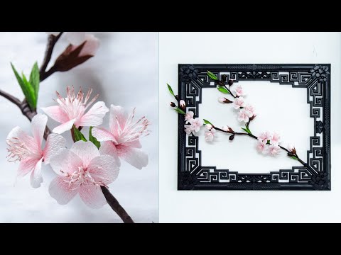 How to make paper flowers - Cherry Blossoms - Easy tutorial | TA Diy Ideas