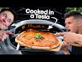 I Started a FREE Pizza Restaurant Out Of My Tesla