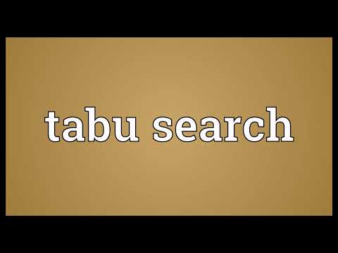 Tabu search Meaning
