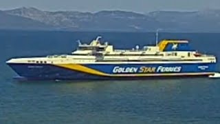 Golden star ferries: HSC Golden princess arriving to Rafina