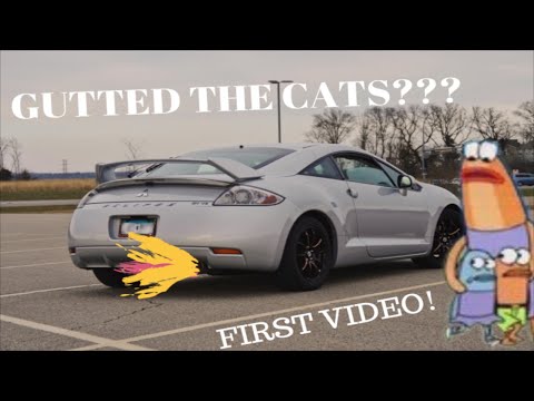 Gutted catalytic converter of 4G Eclipse GT