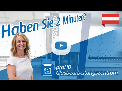systron proHD Glasbearbeitungszentrum mit Wasserstrahl erklärt in 2 Minuten - DEUTSCH
