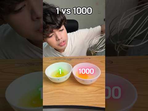 Egg 1 vs 1000 Whisk #cooking #food