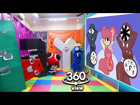 Rainbow Friends 360° - CINEMA HALL | Alphabet Lore But Everyone Is ALL Different Versions