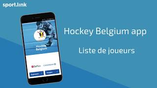 Hockey Belgium app - Liste de joueurs