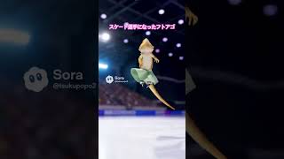 スケート選手になったフトアゴ