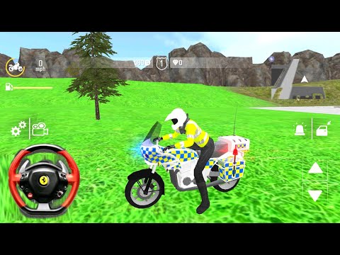 Police Car Driving motorbike Riding #1- police officer Chase Simulator