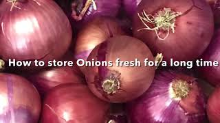 How to store Onions fresh for a long time