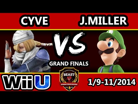 B.E.A.S.T 5 - cyve (Diddy, Sheik) Vs. J.Miller (Luigi) - Smash 4 Grand Final