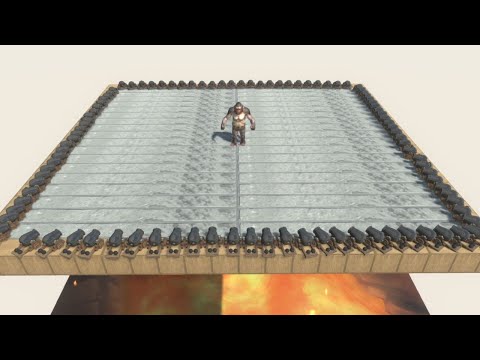 100 Cannons vs ALL UNITS Animal Revolt Battle Simulator