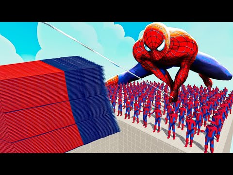 100x SPIDER-MAN + 2x GIANT vs EVERY GOD - Totally Accurate Battle Simulator TABS
