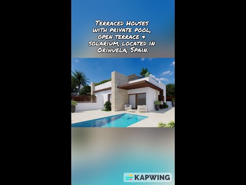 #TerracedHouses with private pool, terrace, garden & optional solarium, in #Orihuela, Spain. #shorts