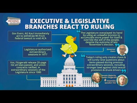 WisEye Morning Minute: Rewind - Reactions to Dane County Judge Striking Down "Lame Duck" Laws