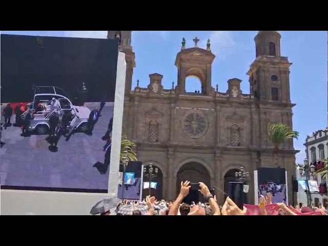 León XIV en Gran Canaria al caer la tarde del 11 de Junio de 2026