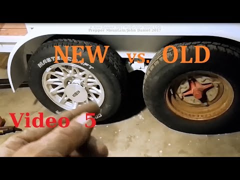 Change  Trailer axle 9.44 rims to new 5 lug rims Vid #5 (see info down Below)