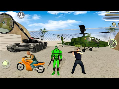 Green DeadPool Rope Hero Vice Town Simulator New Army base Update #31 - Android Gameplay