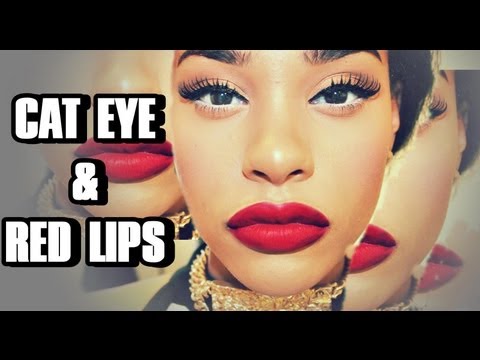 How to : Cat Eye & Red Lips