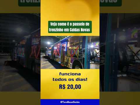 confira como é o passeio de trenzinho em Caldas Novas #goias